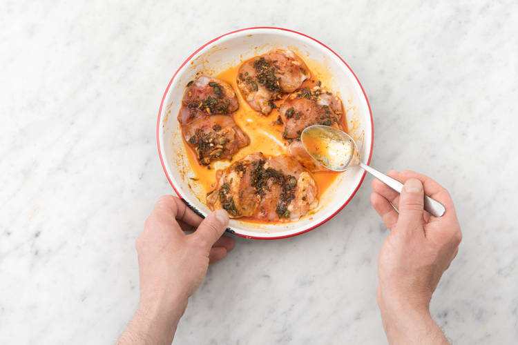 Marinate the chicken