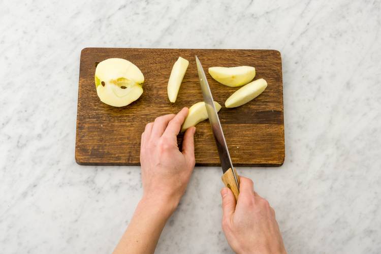 Chop the apple