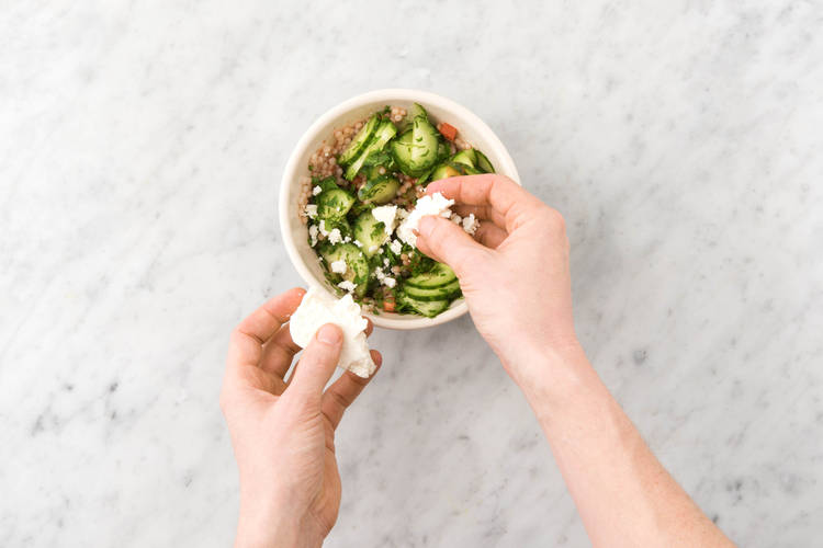 Make the fetta couscous