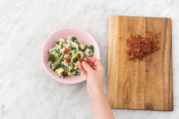 Sprinkle over the bacon