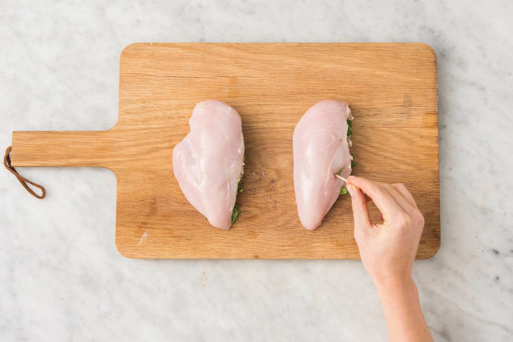 Stuff the chicken breast