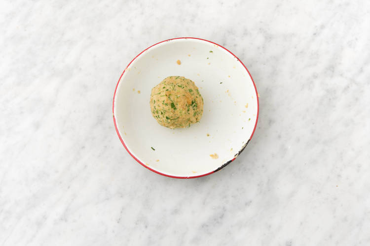 Make the falafel mixture