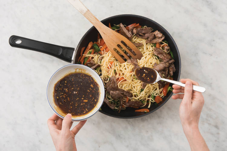 COOK THE VEGGIES & NOODLES