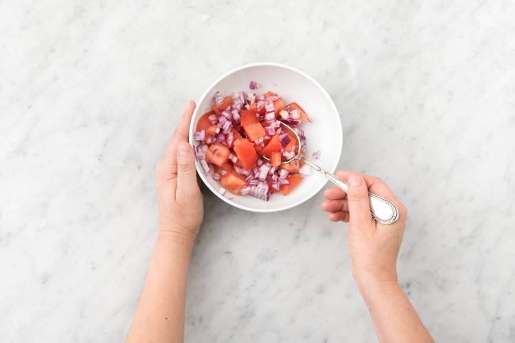 MAKE THE TOMATO SALSA