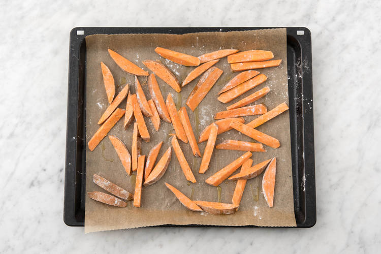 PREP THE SWEET POTATO FRIES