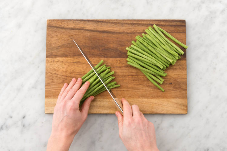 PREP THE GREEN BEANS