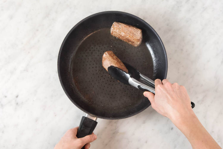 Schweinefilets anbraten