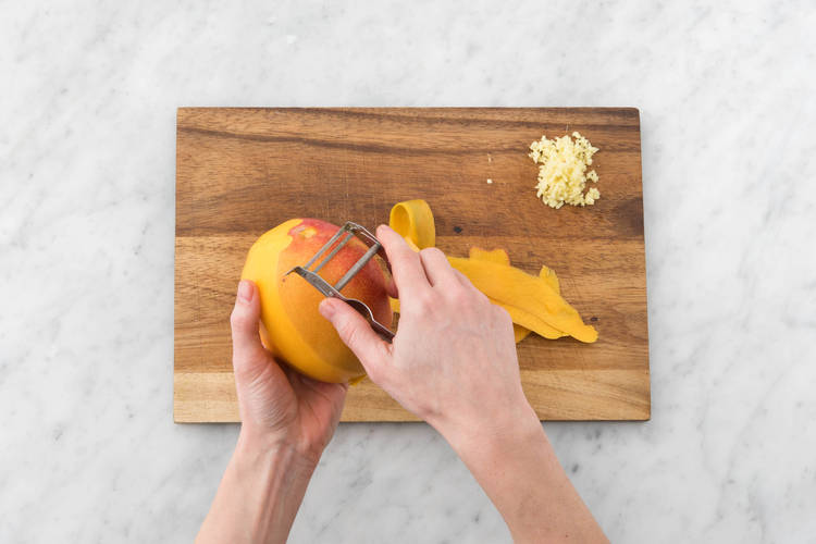 Mango schälen
