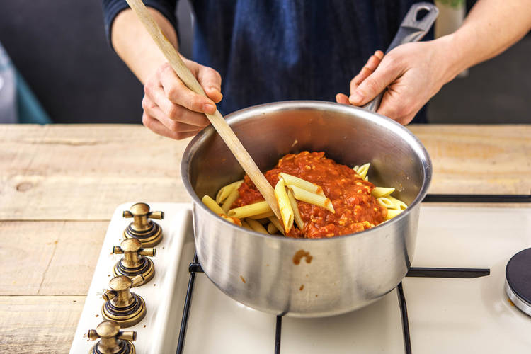 Mix the Pasta and Sauce