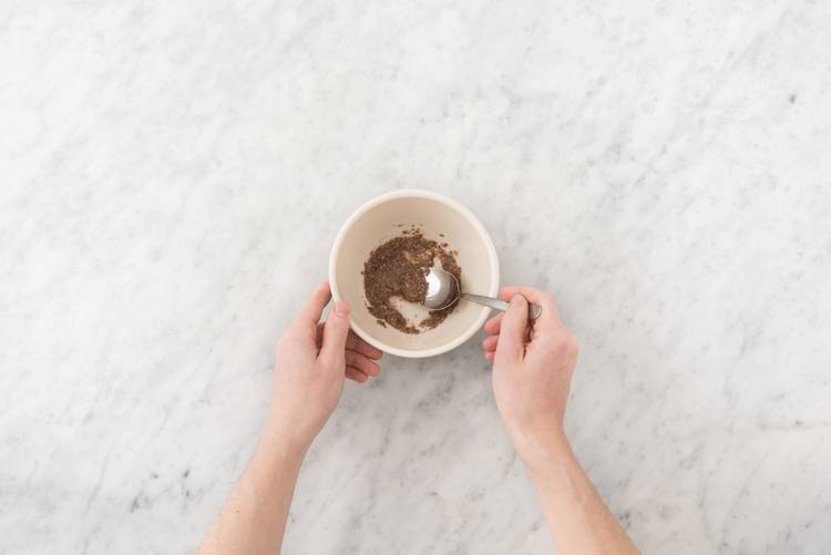 Mix water and flax meal