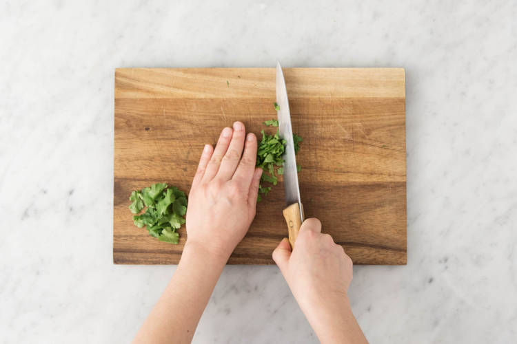 Koriander hacken