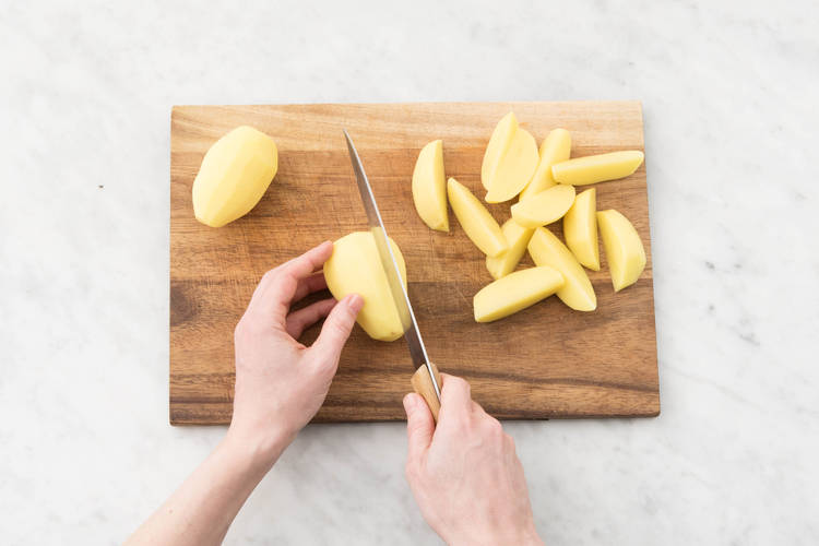 Kartoffeln schneiden