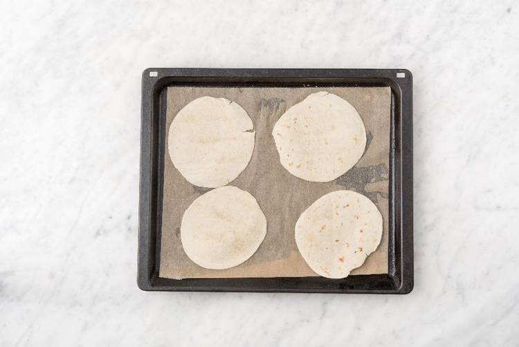 Toast Tortillas and Prep Salsa