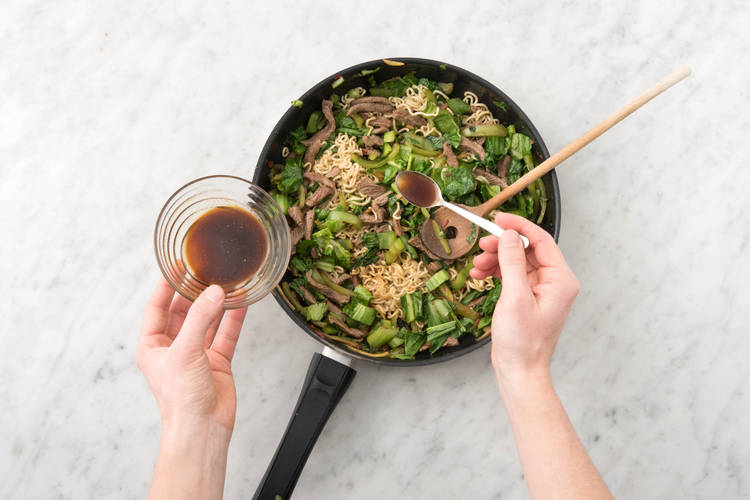 Add The Greens & Noodles