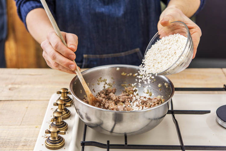 Start the risotto