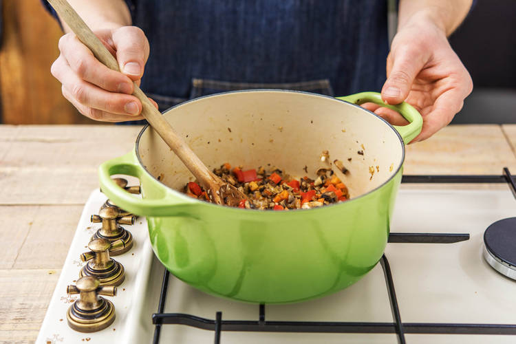 Cook the veggies