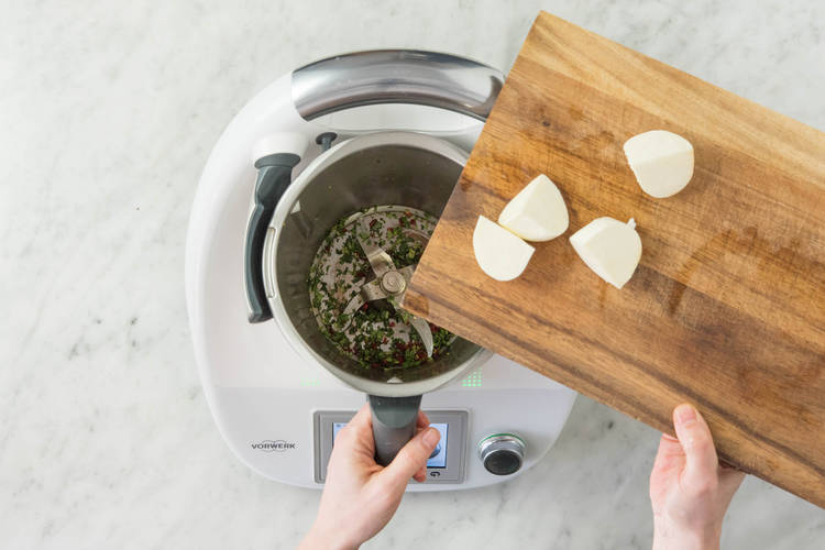 Mozzarelle zerkleinern
