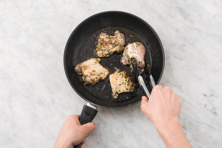 COOK THE CHICKEN & ZUCCHINI
