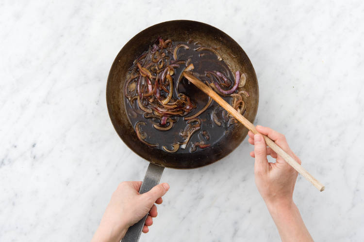 Caramelize the onions