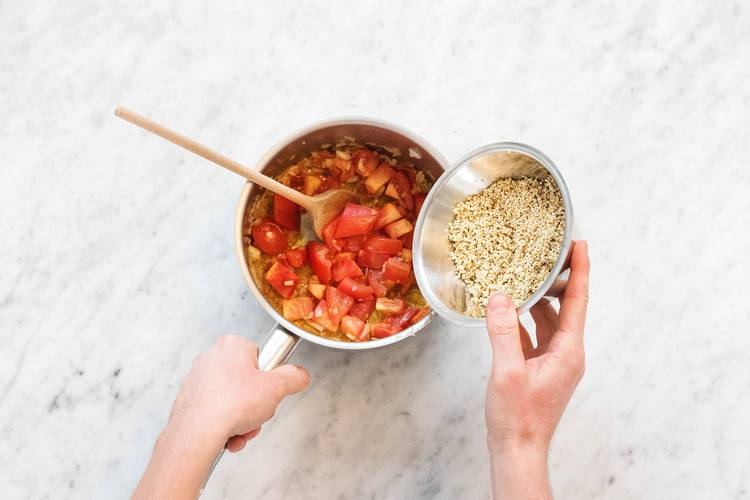Quinoa zufügen