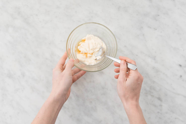 MAKE THE HONEY-GARLIC AIOLI