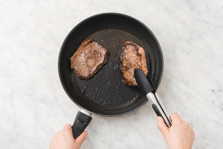 PAN FRY THE STEAK