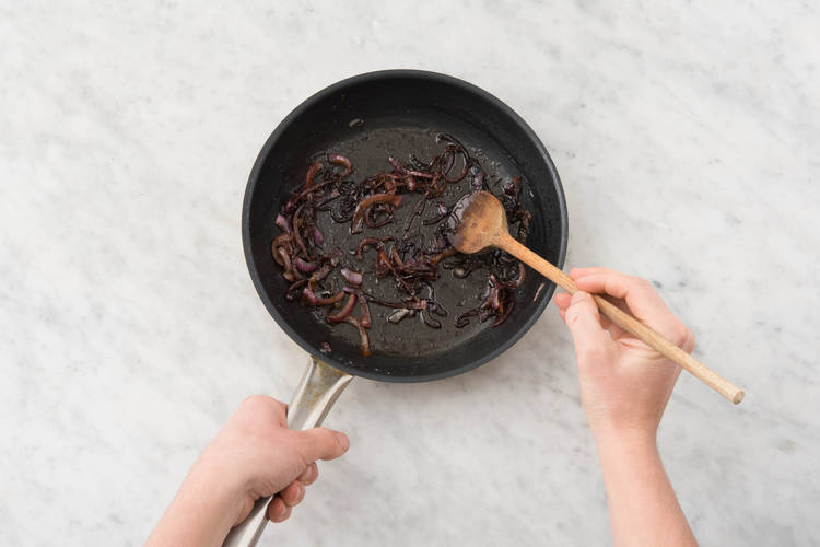 Caramelize the onions