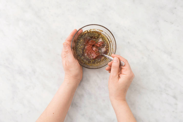 PREP THE PIZZA BASE SAUCE