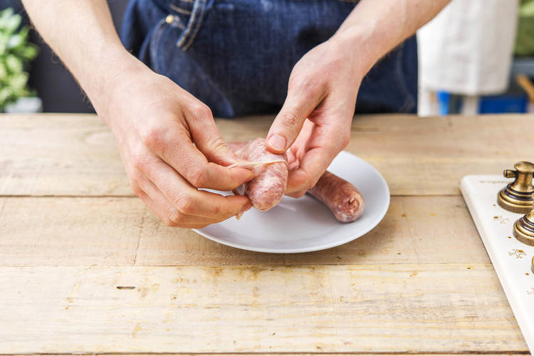 prep the sausage