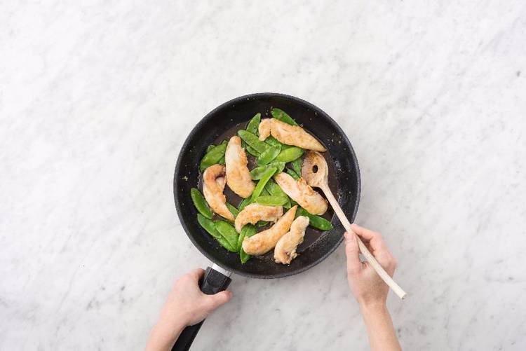 Glaze Chicken and Snow Peas