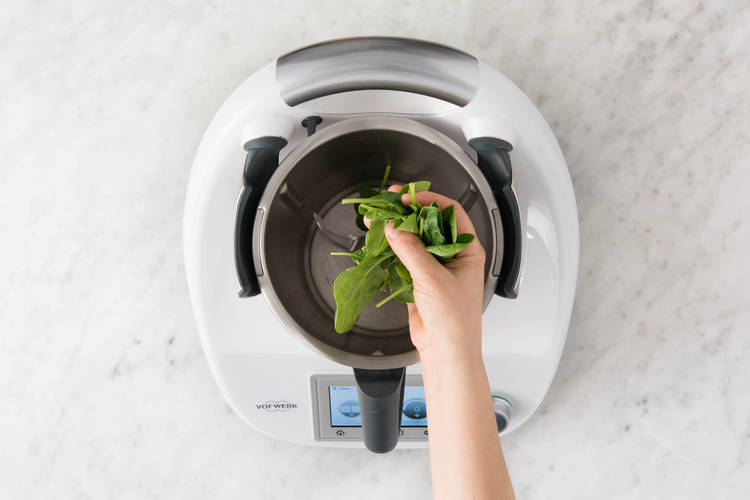 für den cremigen spinat