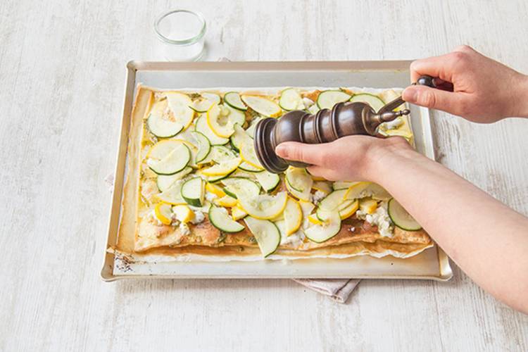 Season with salt and pepper