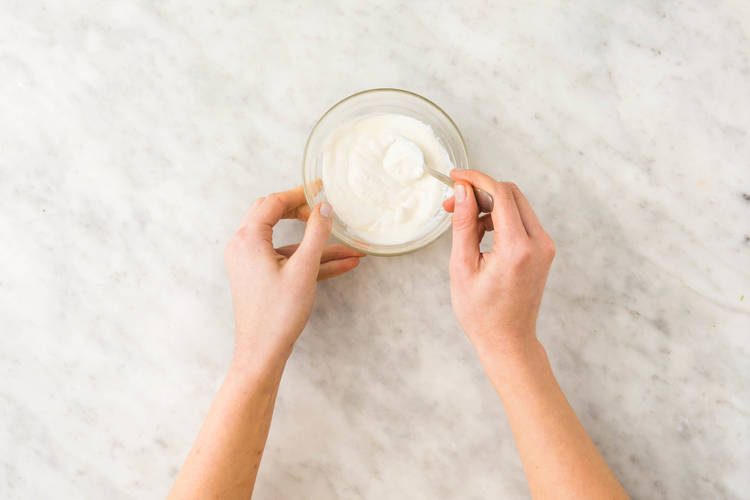 Make the lime yoghurt