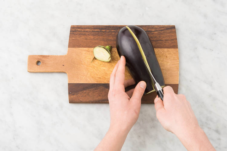 Prep eggplants