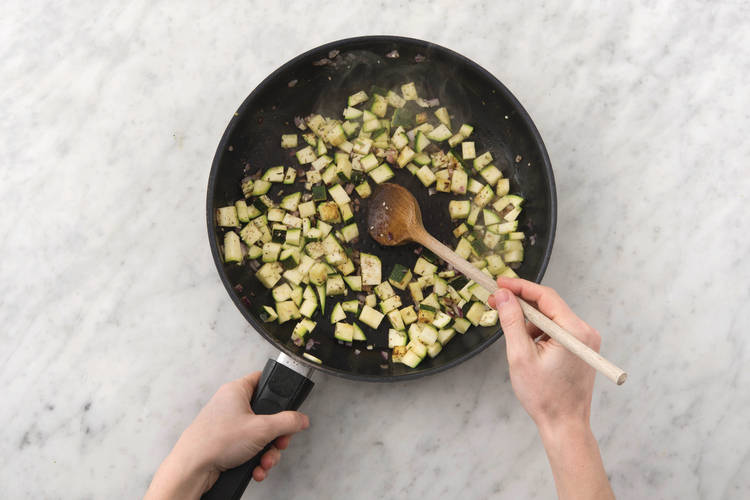 Cook the vegetables