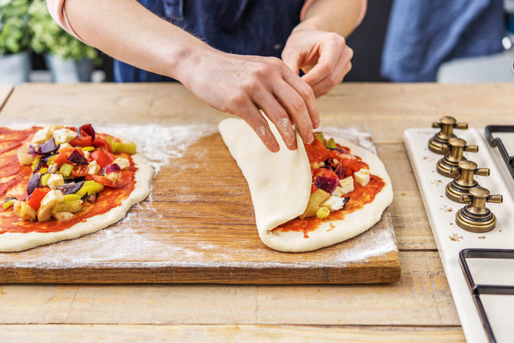 Cook the calzones