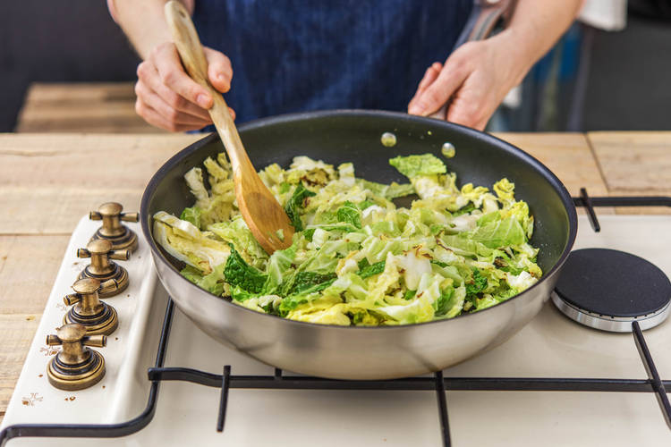 Cook the cabbage