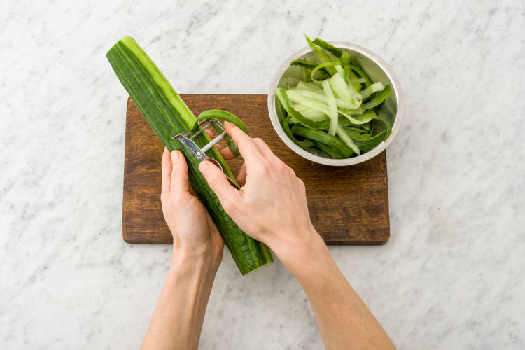 Make the cucumber salad