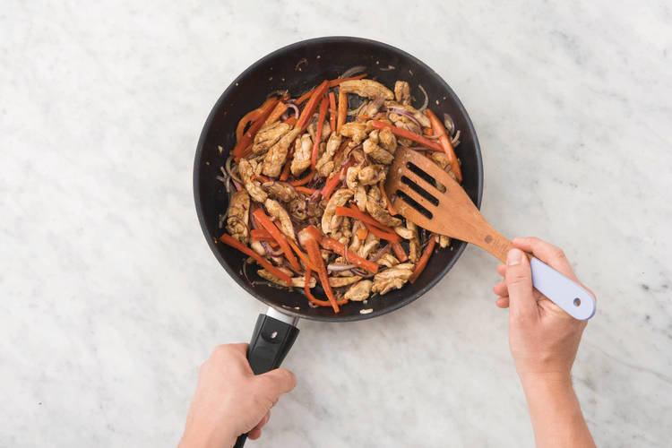 Cook the veggies