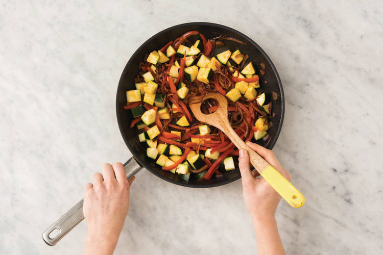 Cook the veggies