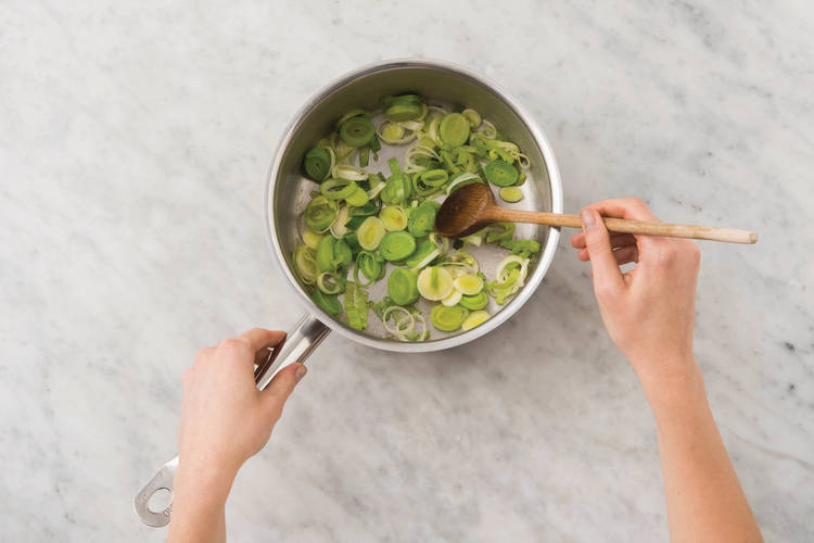 Cook the leek