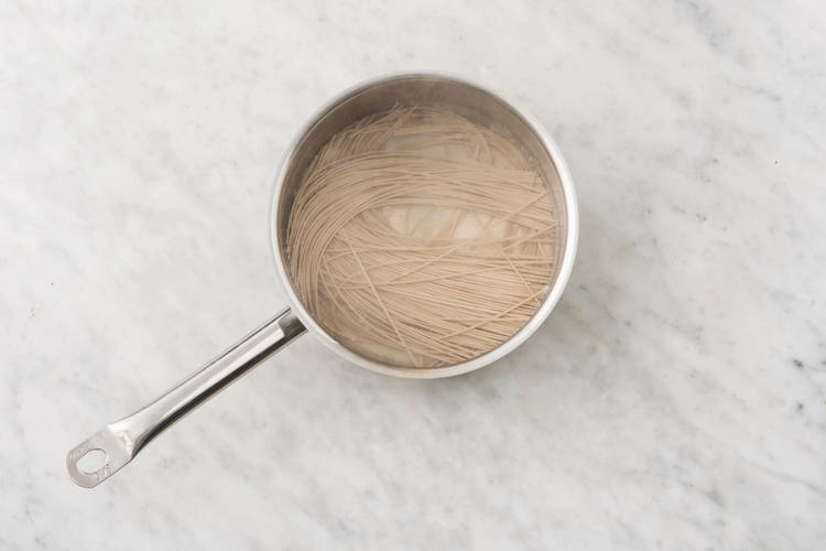 Cook the soba noodles