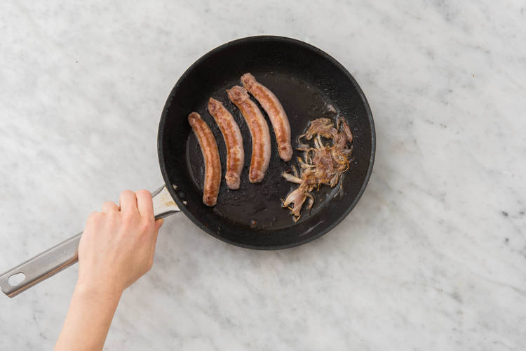 Cook Sausage and Shallot