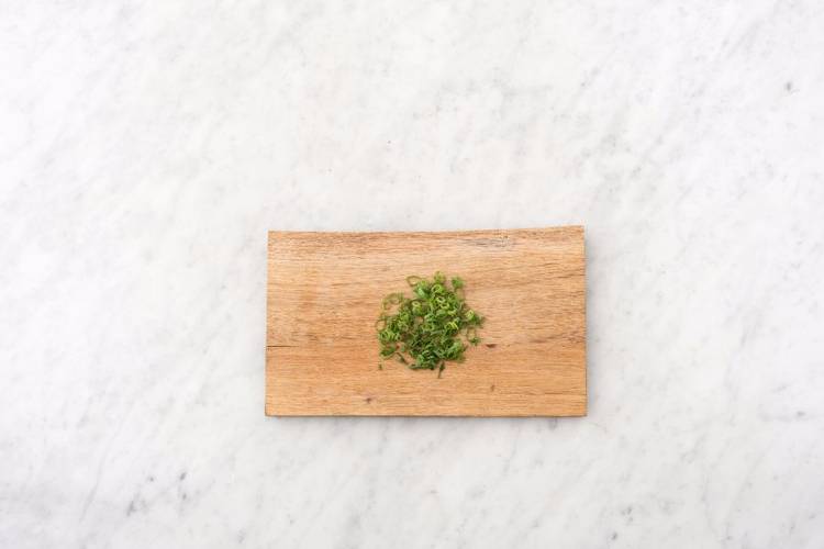 Slice Scallion Greens