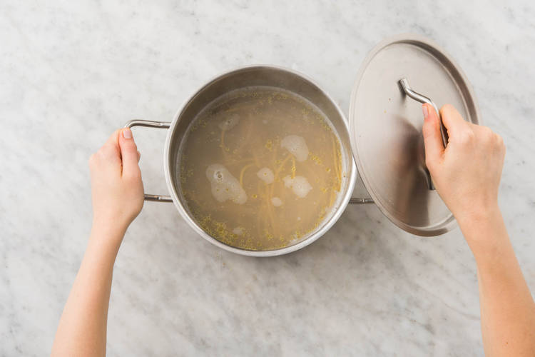 Spaghetti koken