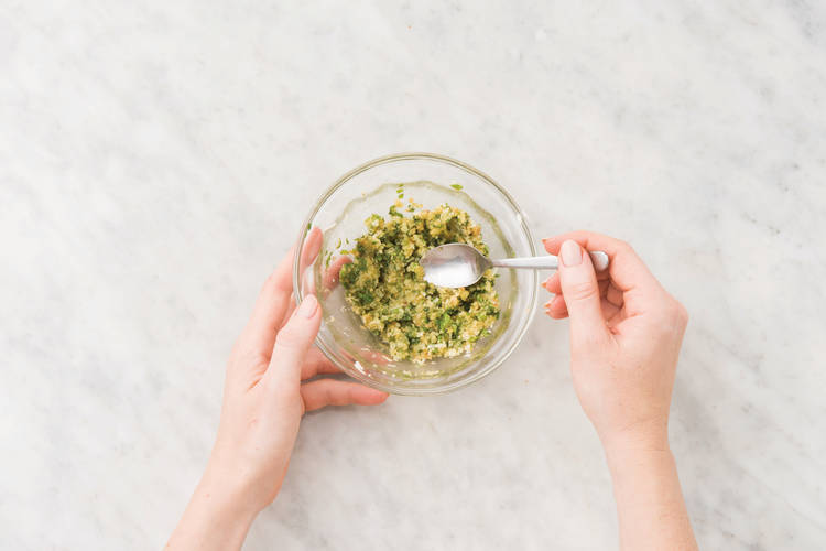 Make the basil-walnut pesto