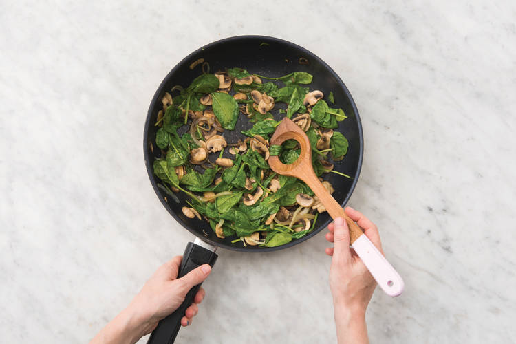 Cook the mushrooms
