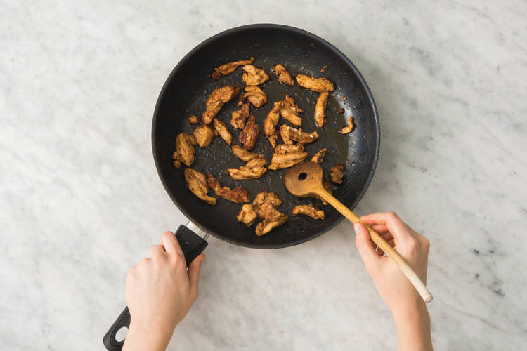 Cook the tandoori chicken