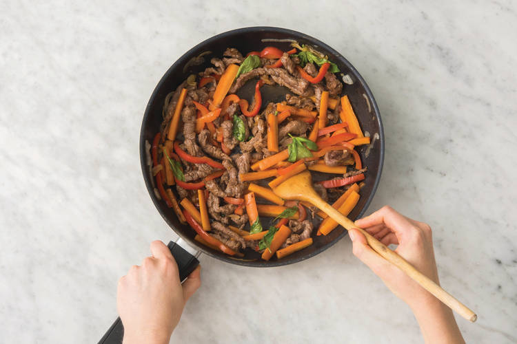 Cook the veggies