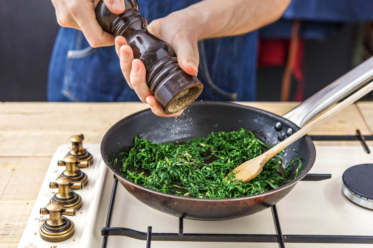 Cook the greens